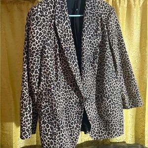 Express Leopard Print Blazer